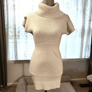Gold & creme metallic knit sweater
